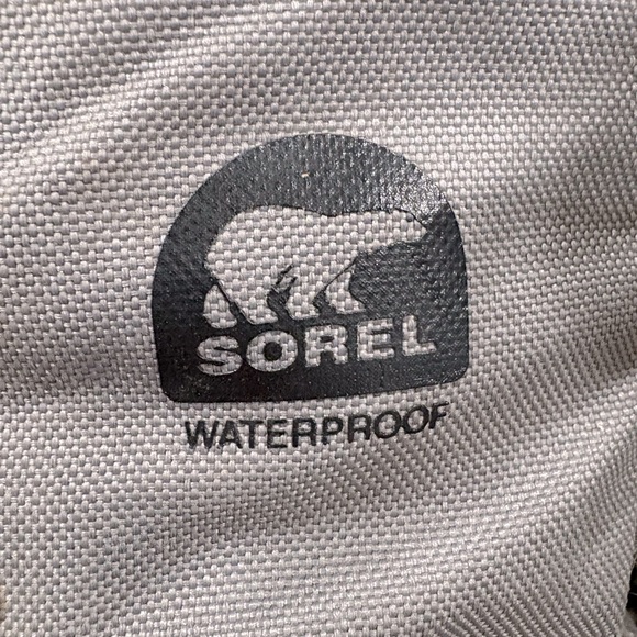 Sorel Kids size 6 Gray and Black Snow Boots with Blue Accents - Picture 2 of 6